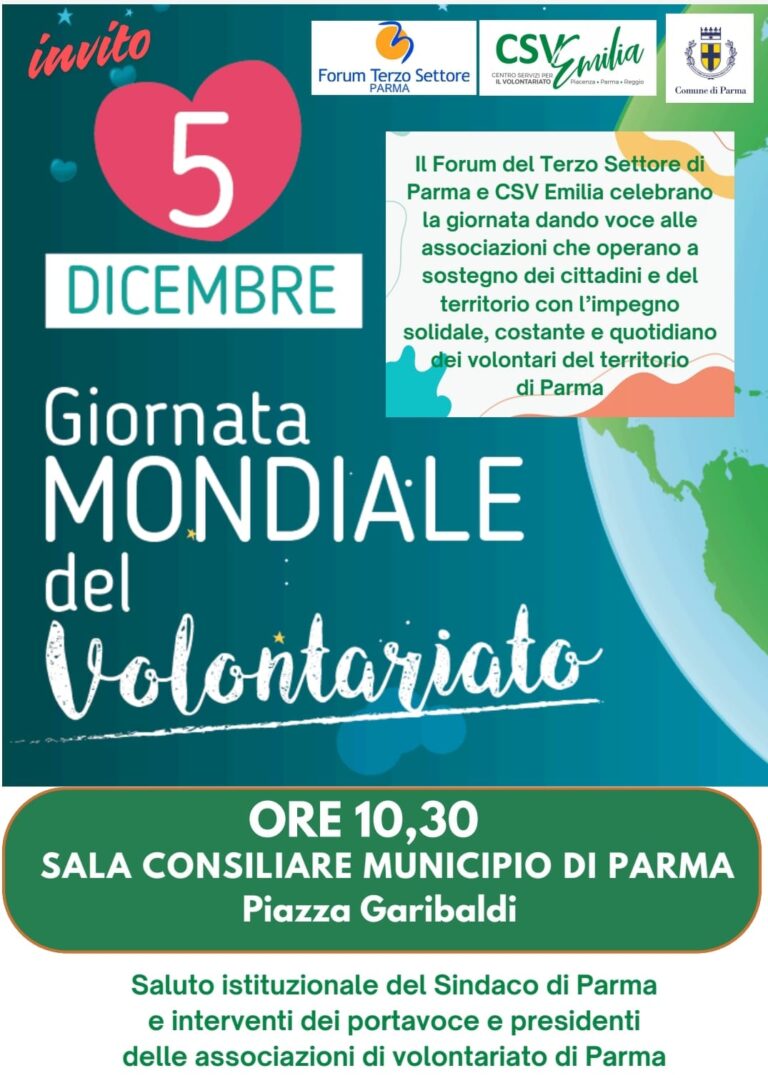 Giornata Internazionale del Volontariato 5-12-2024